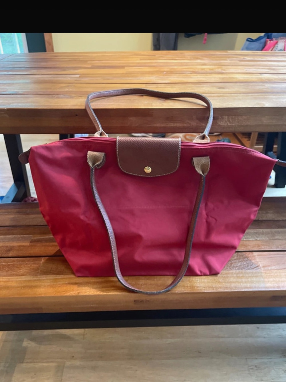 Longchamp Le Pliage Large Tote Bag - Red